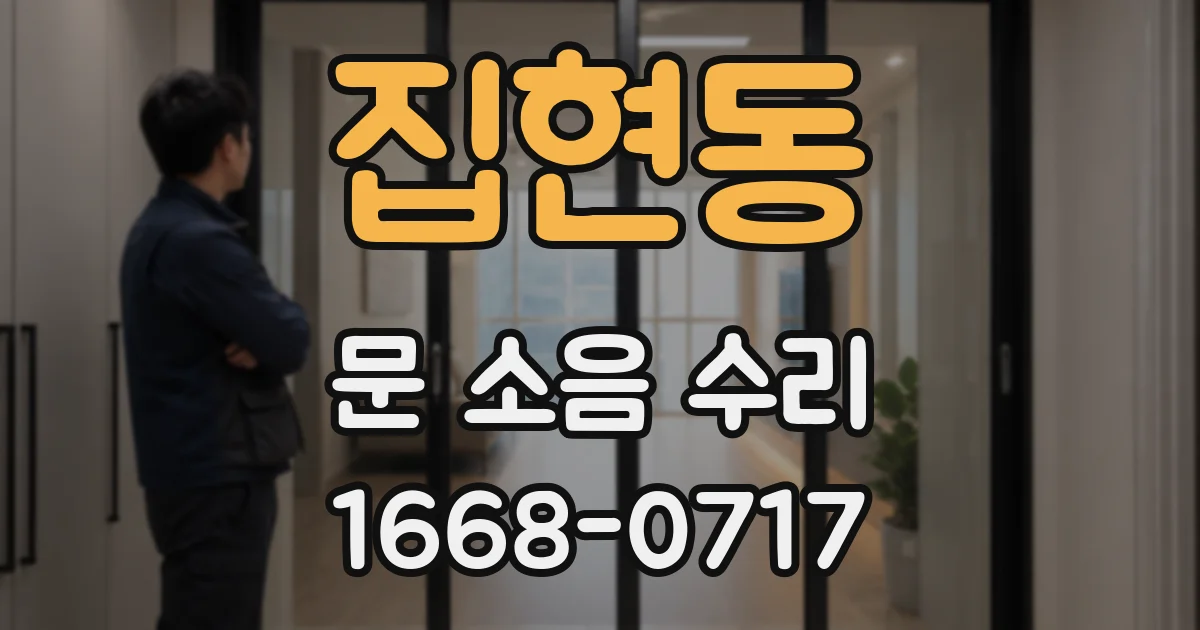 집현동 문 소음 수리