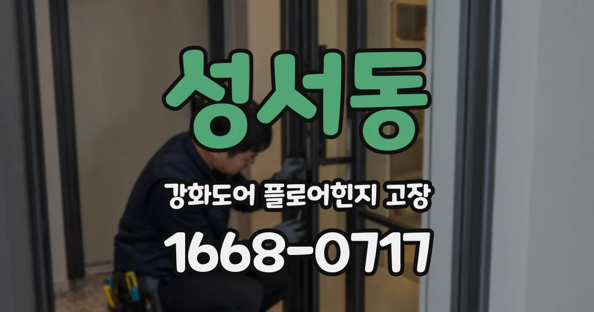 성서동 강화도어 플로어힌지 고장