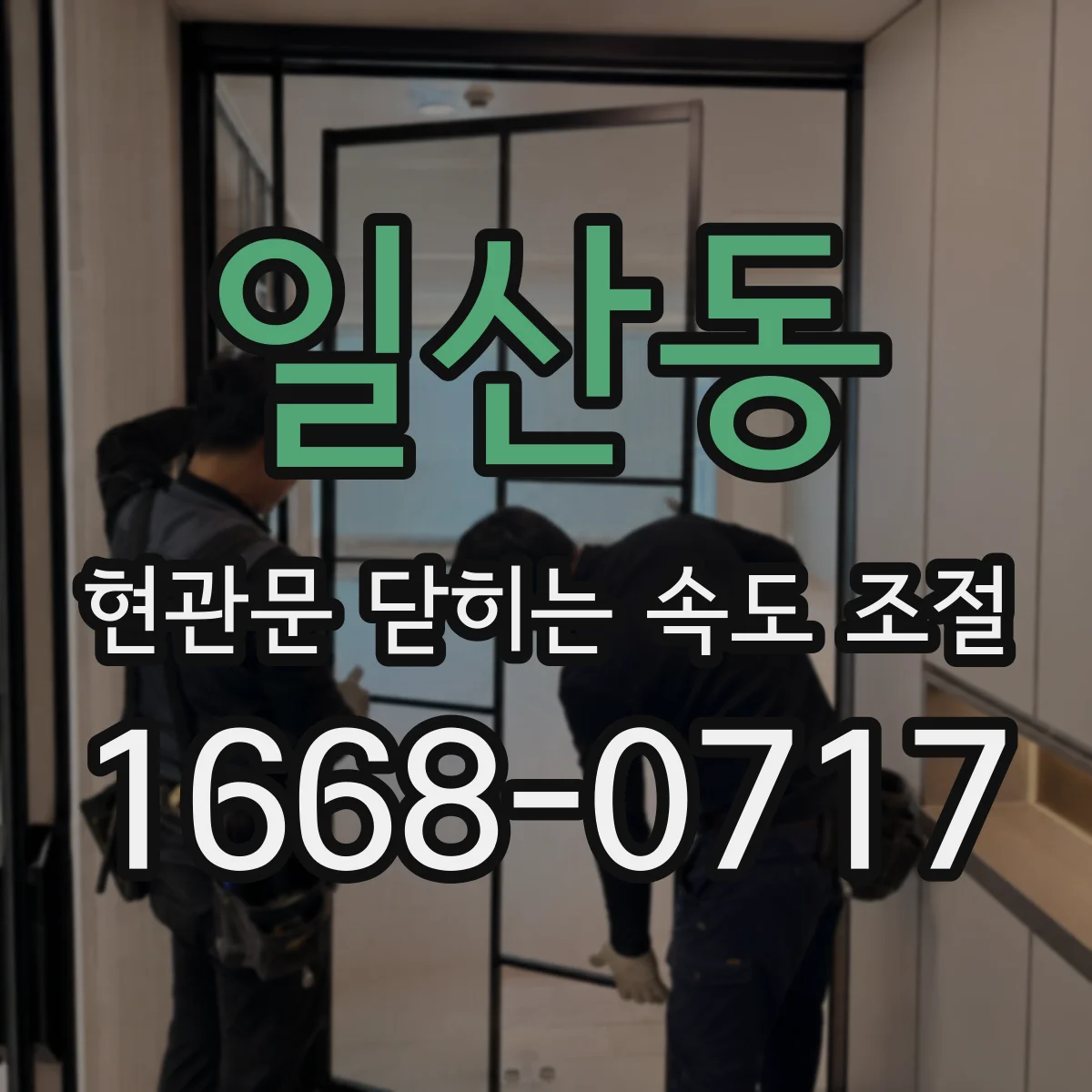 일산동 현관문 닫히는 속도 조절