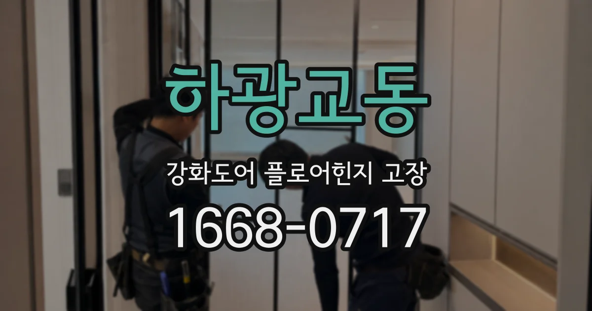 하광교동 강화도어 플로어힌지 고장