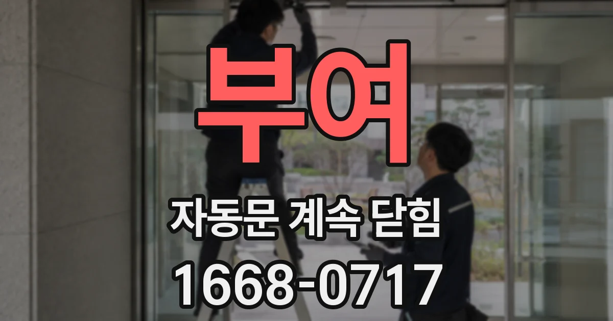 부여 자동문 계속 닫힘