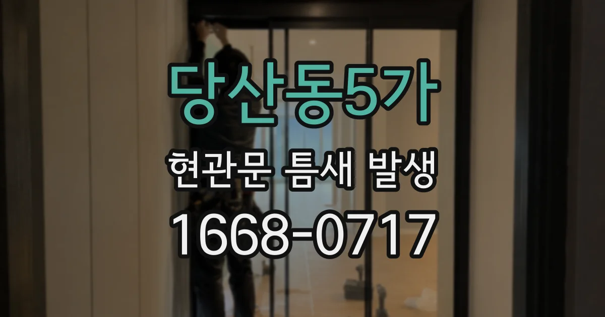 당산동5가 현관문 틈새 발생