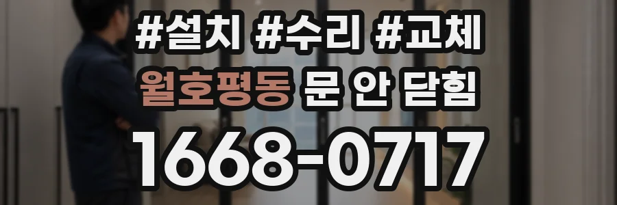 월호평동 문 안 닫힘