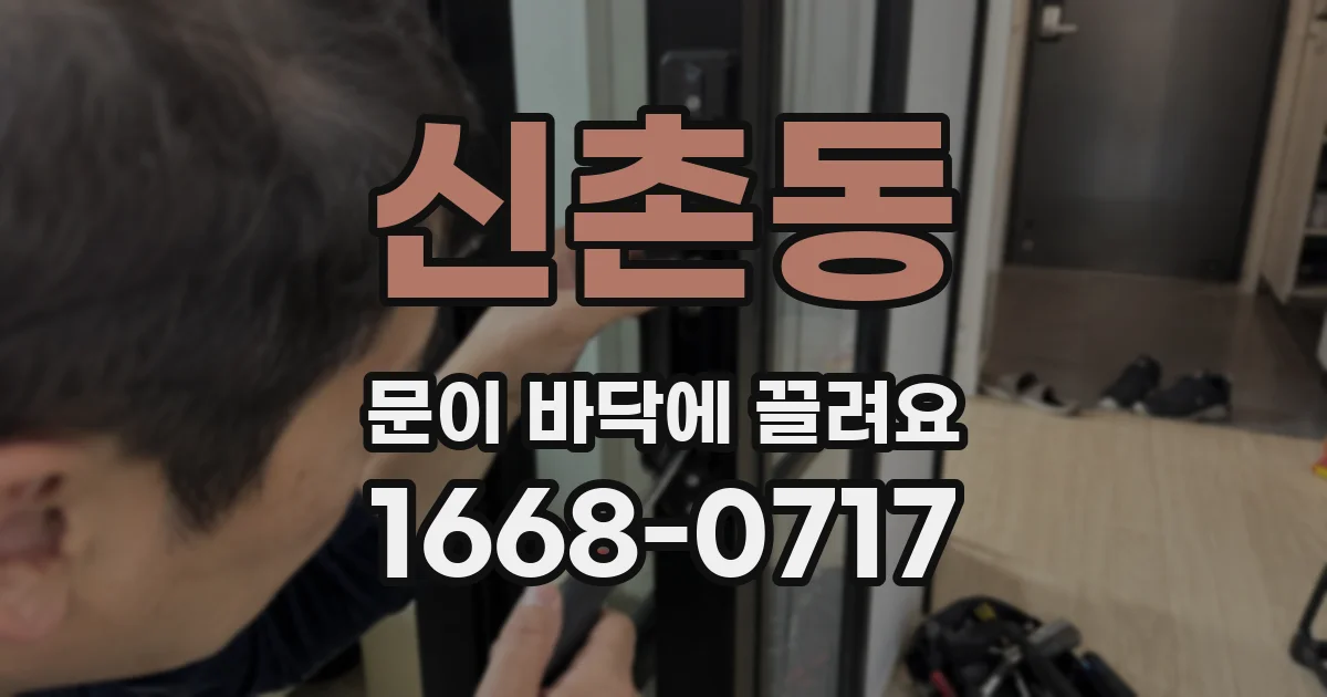 신촌동 문이 바닥에 끌려요