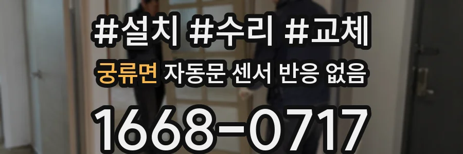 궁류면 자동문 센서 반응 없음