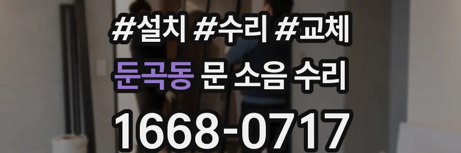 둔곡동 문 소음 수리