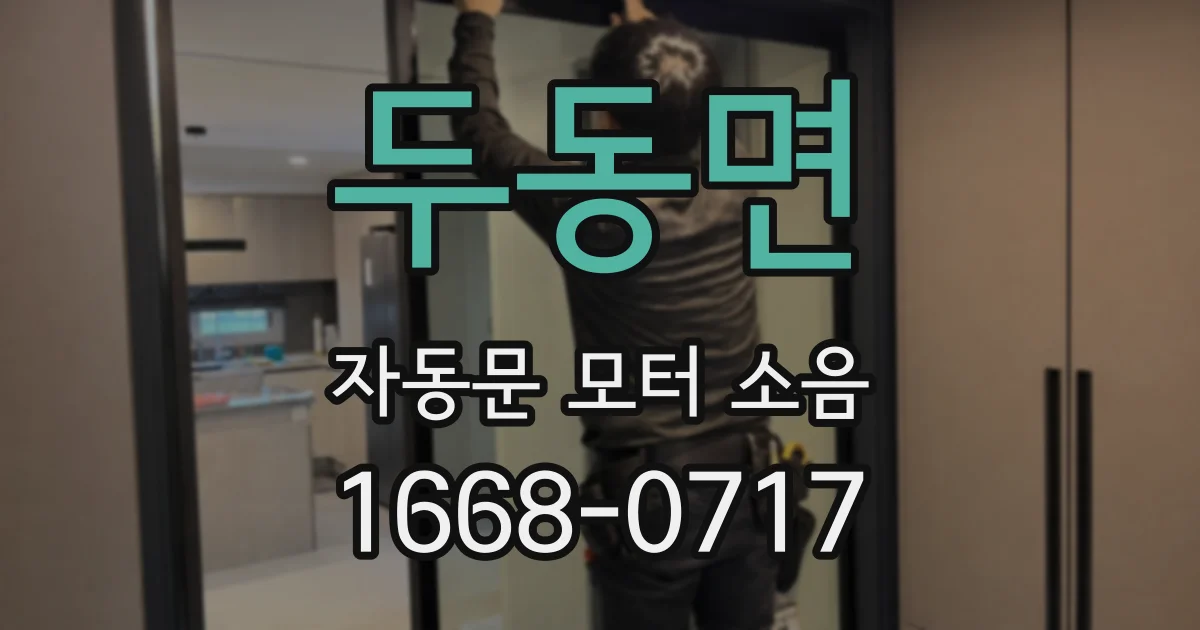 두동면 자동문 모터 소음