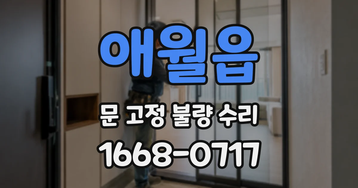 애월읍 문 고정 불량 수리