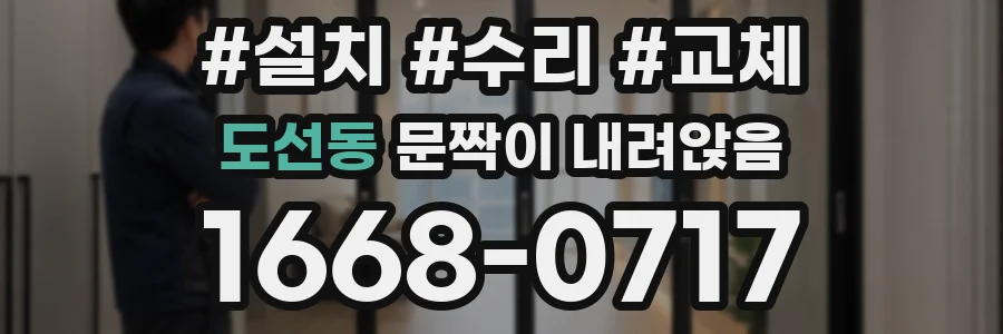 도선동 문짝이 내려앉음