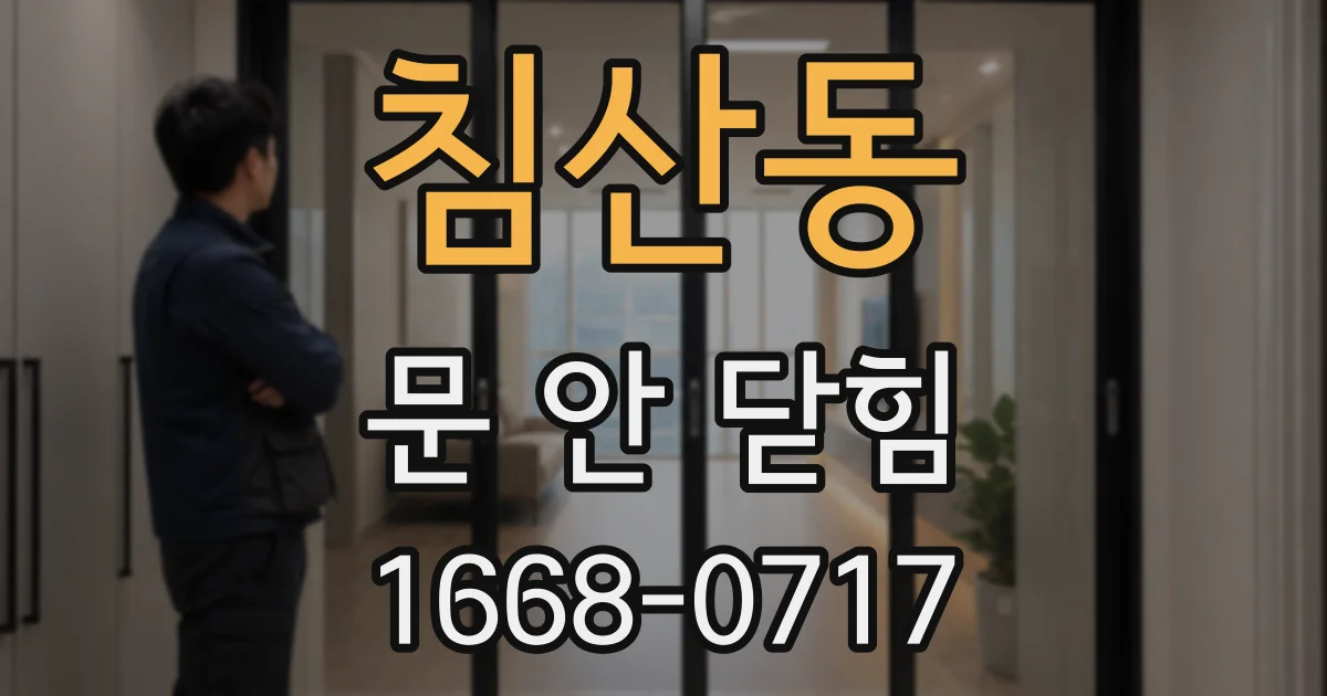 침산동 문 안 닫힘