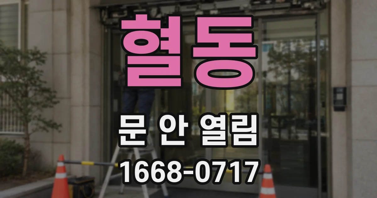 혈동 문 안 열림