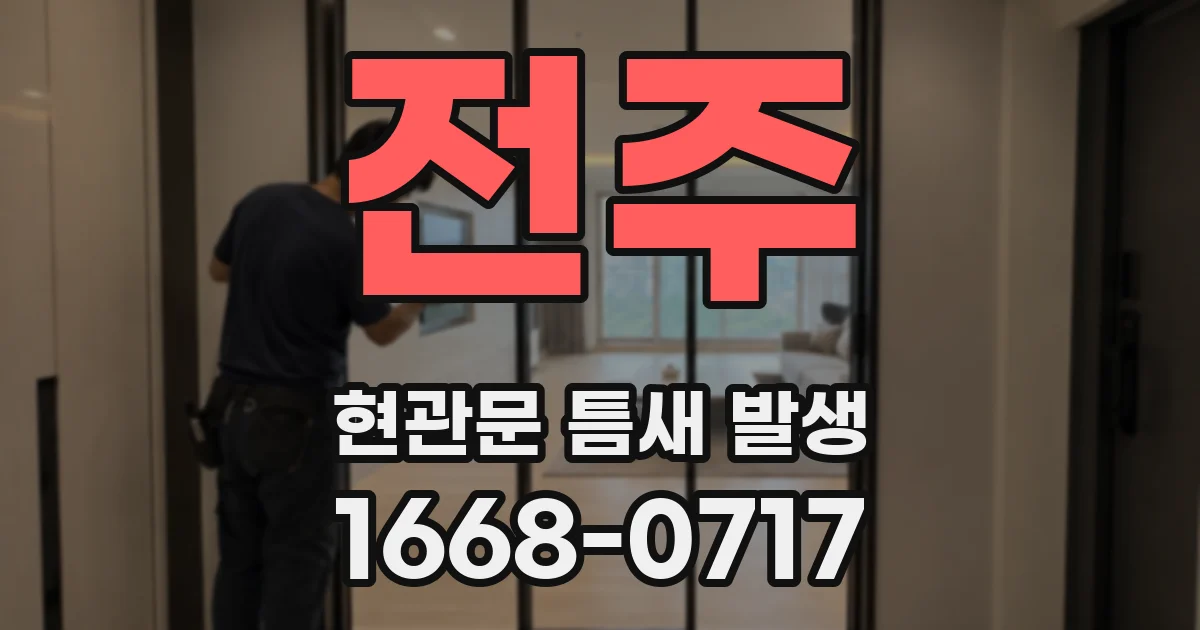 전주 현관문 틈새 발생