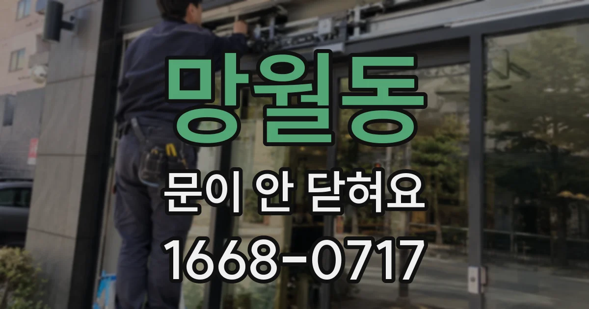 망월동 문이 안 닫혀요