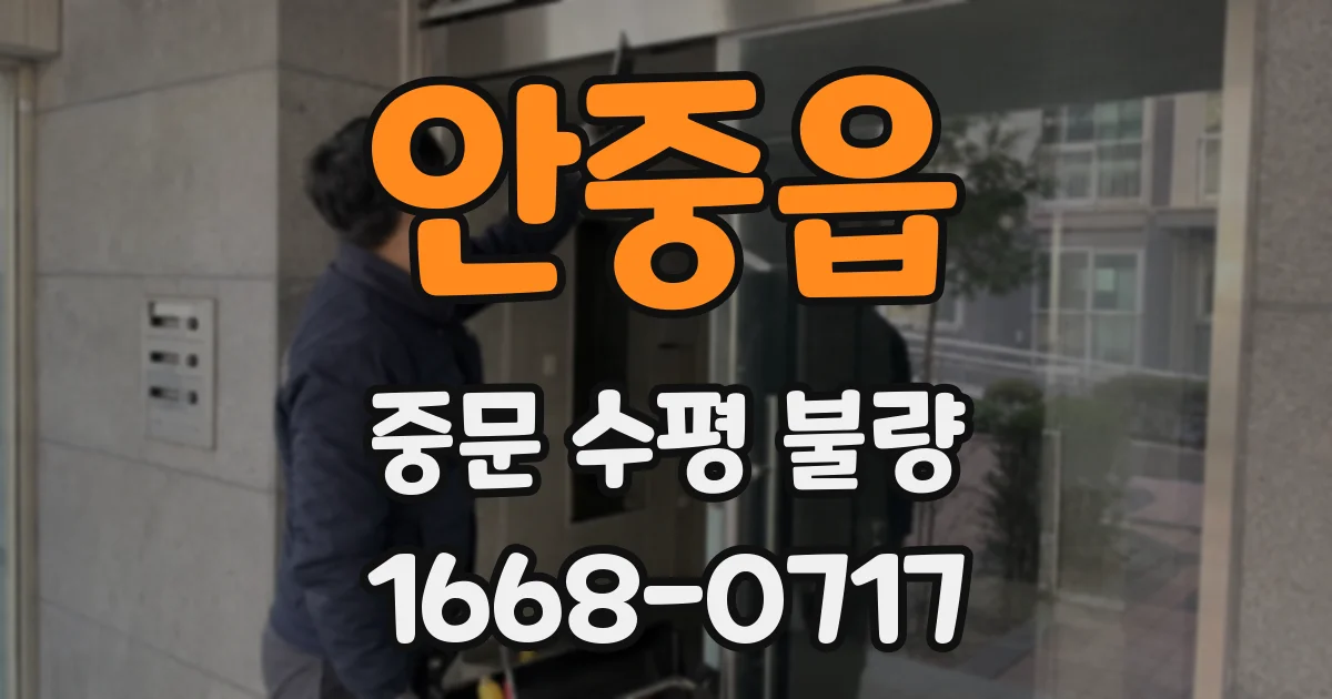 안중읍 중문 수평 불량