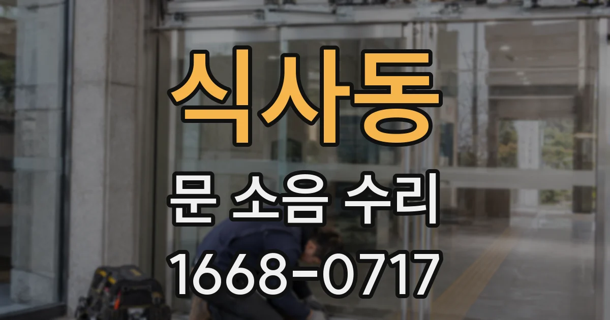 식사동 문 소음 수리