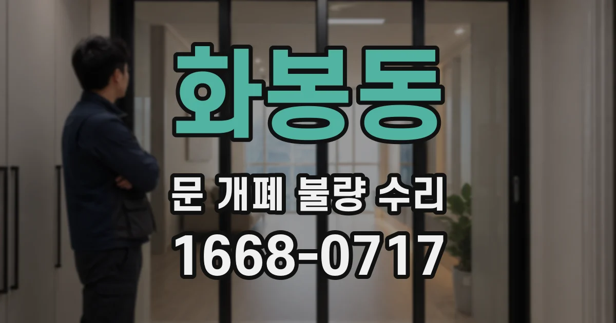 화봉동 문 개폐 불량 수리