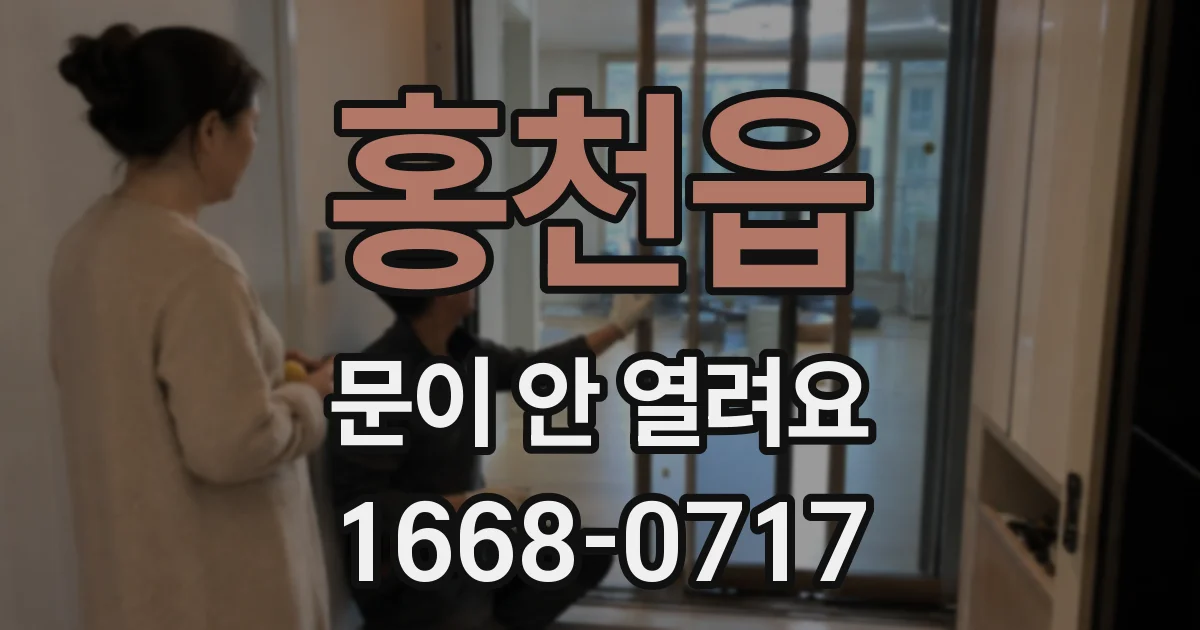 홍천읍 문이 안 열려요