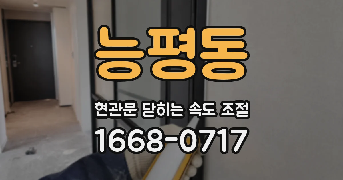 능평동 현관문 닫히는 속도 조절