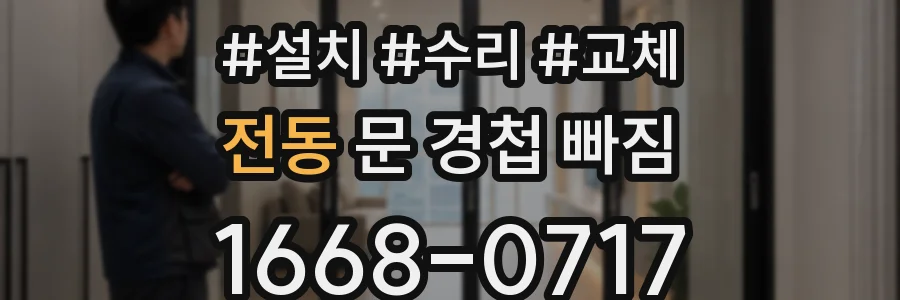 전동 문 경첩 빠짐