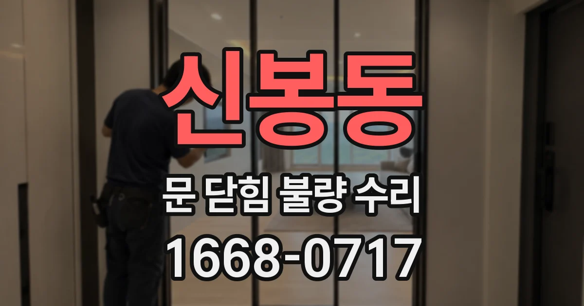 신봉동 문 닫힘 불량 수리