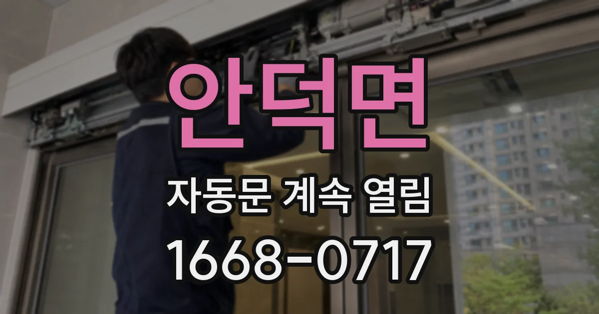 안덕면 자동문 계속 열림