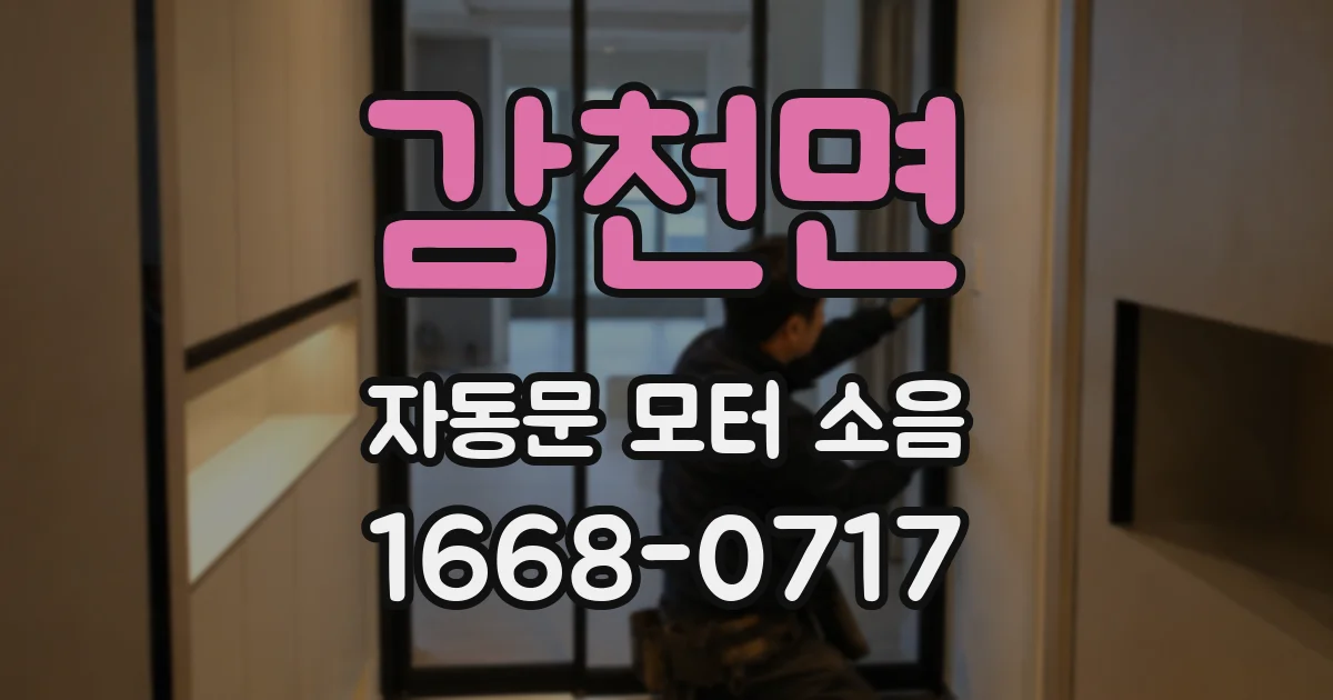 감천면 자동문 모터 소음