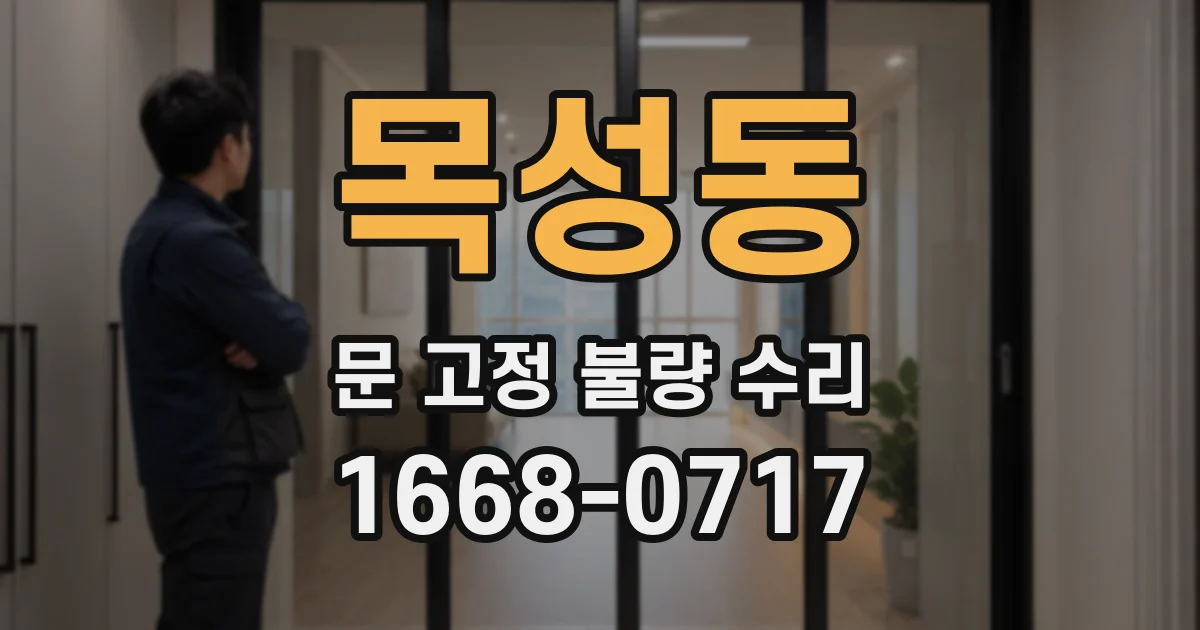 목성동 문 고정 불량 수리