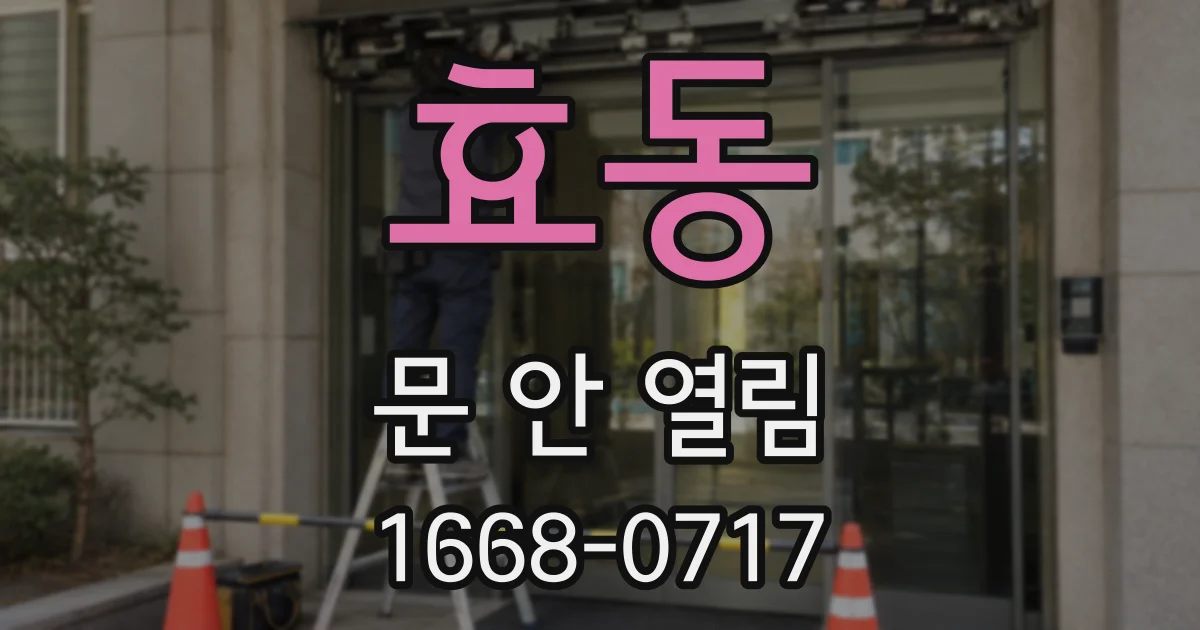효동 문 안 열림