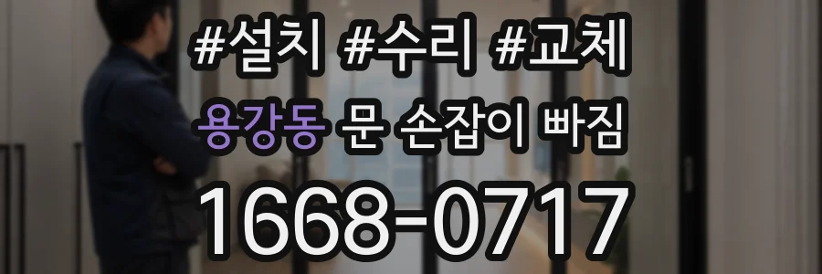 용강동 문 손잡이 빠짐