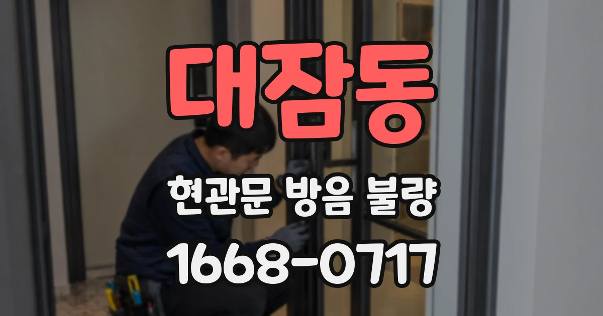 대잠동 현관문 방음 불량