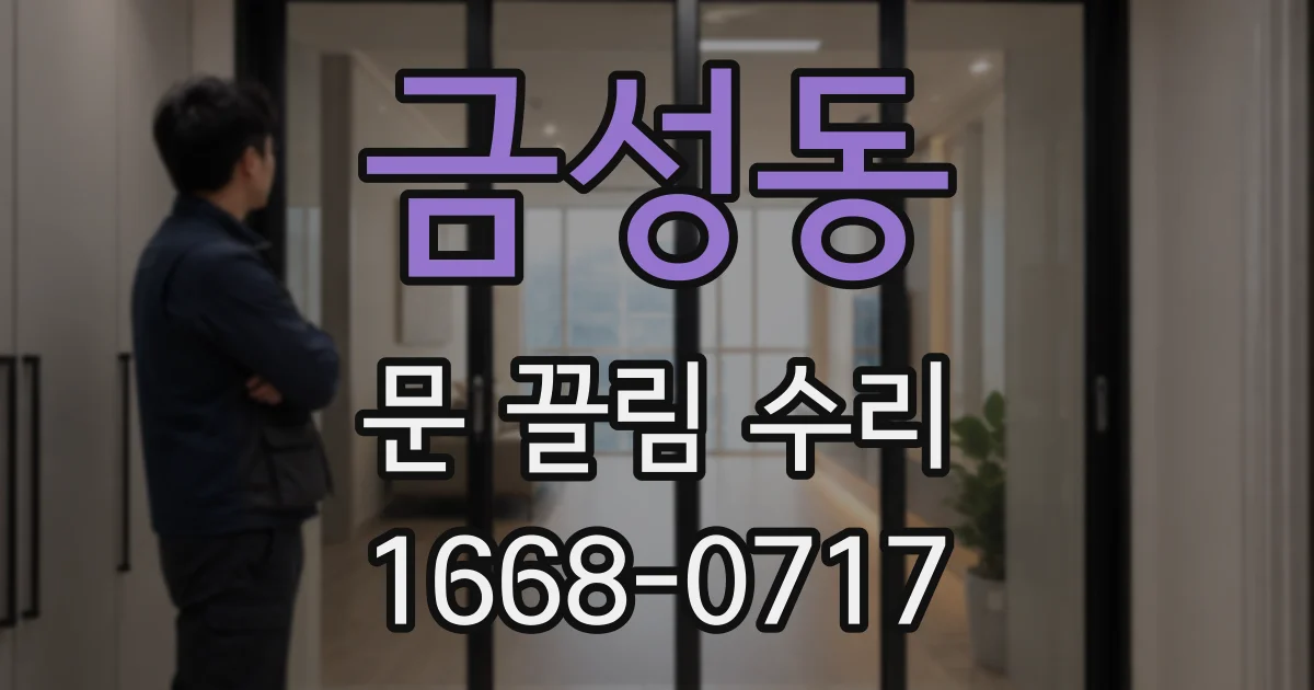 금성동 문 끌림 수리