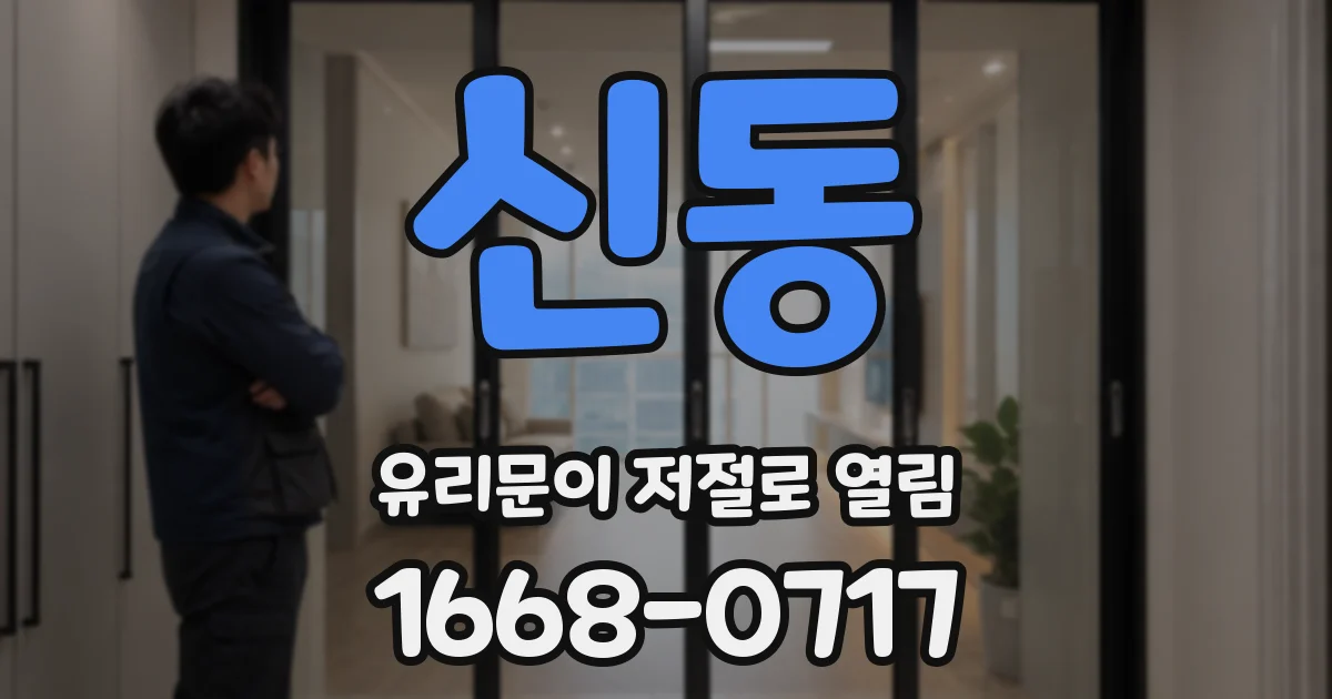 신동 유리문이 저절로 열림