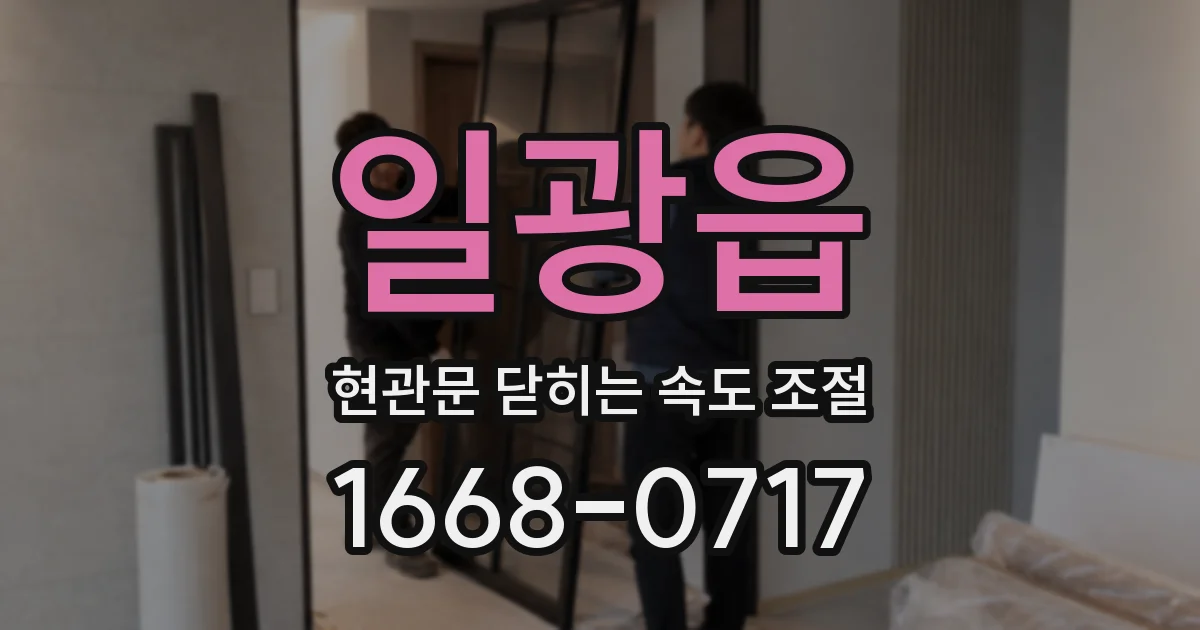 일광읍 현관문 닫히는 속도 조절