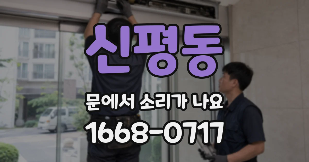 신평동 문에서 소리가 나요