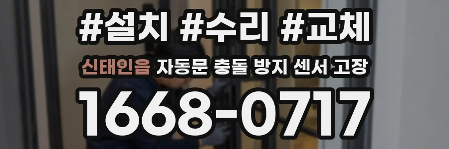 신태인읍 자동문 충돌 방지 센서 고장