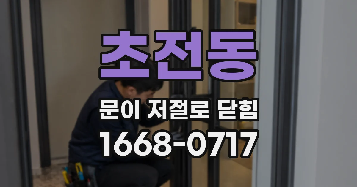 초전동 문이 저절로 닫힘
