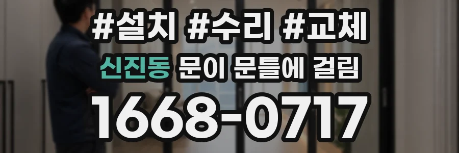 신진동 문이 문틀에 걸림