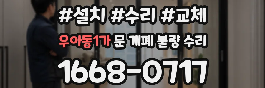 우아동1가 문 개폐 불량 수리