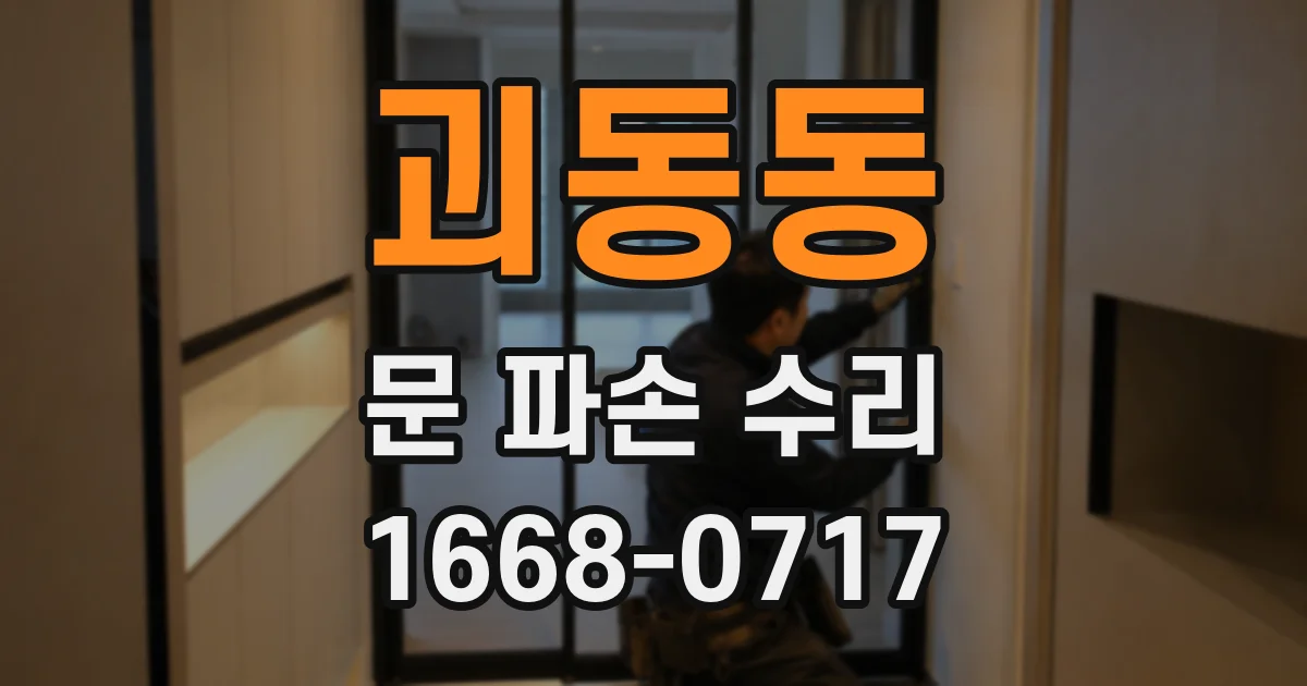 괴동동 문 파손 수리
