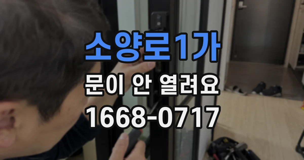 소양로1가 문이 안 열려요