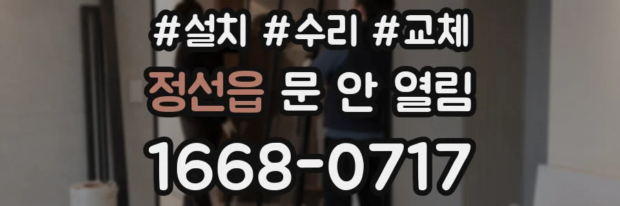 정선읍 문 안 열림