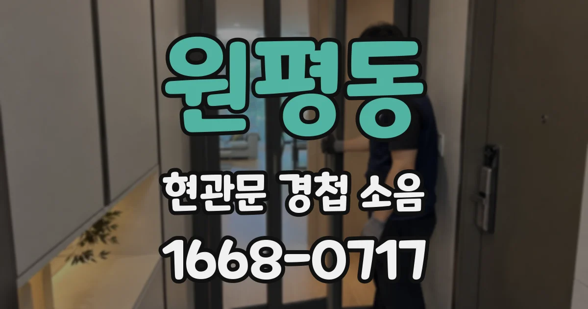 원평동 현관문 경첩 소음