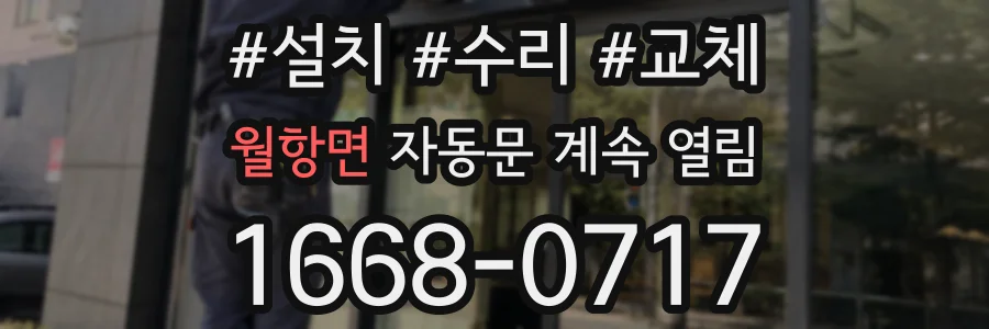 월항면 자동문 계속 열림