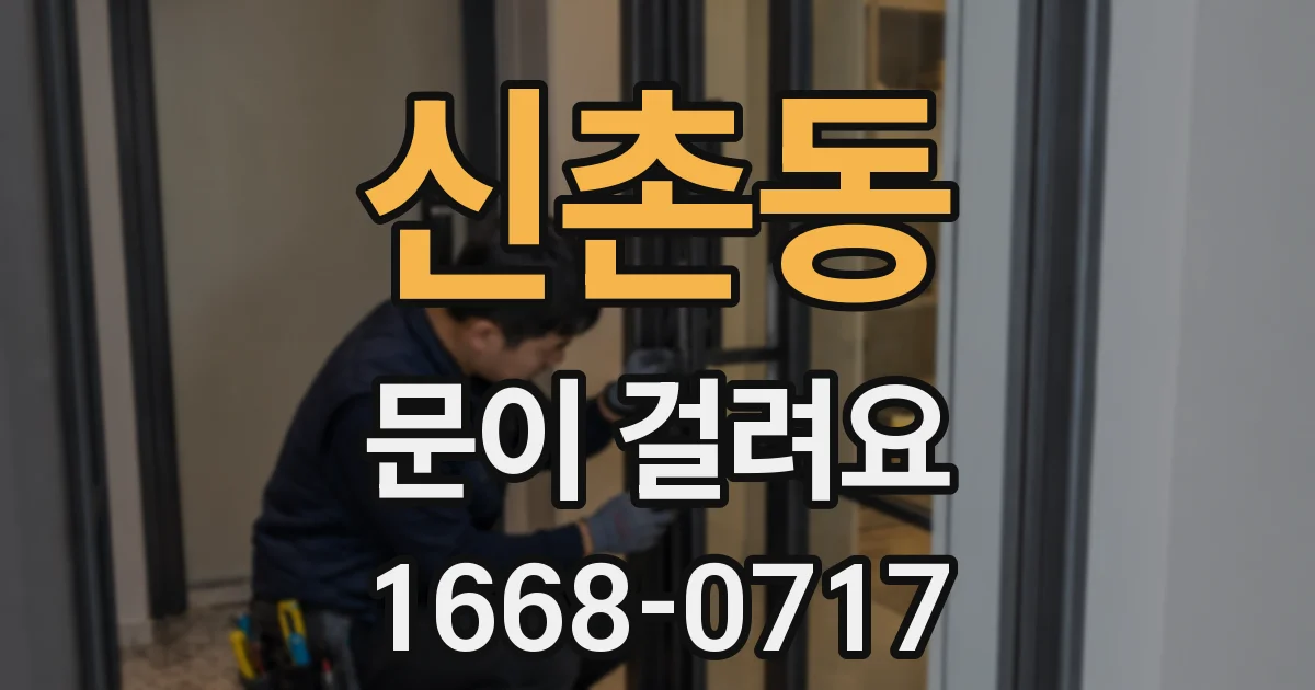 신촌동 문이 걸려요