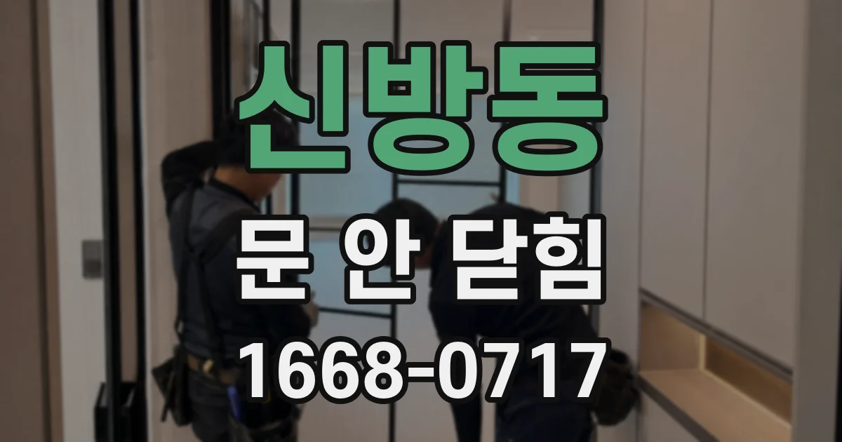 신방동 문 안 닫힘