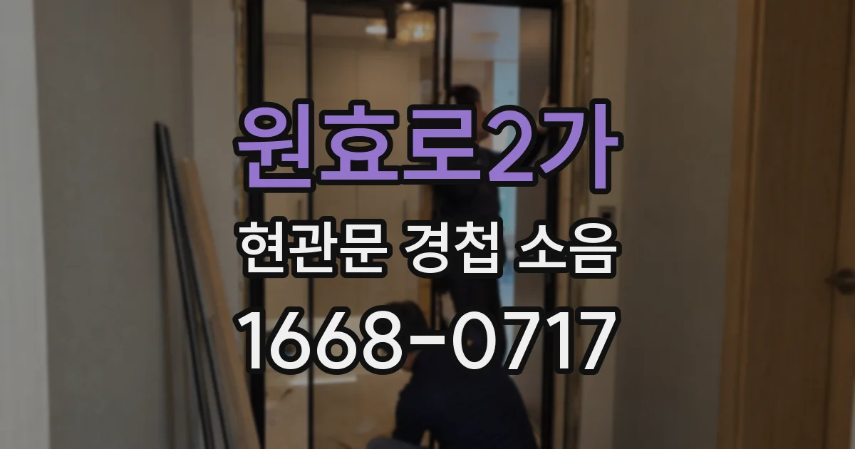 원효로2가 현관문 경첩 소음
