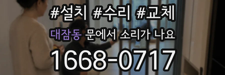 대잠동 문에서 소리가 나요
