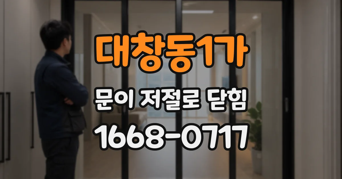 대창동1가 문이 저절로 닫힘