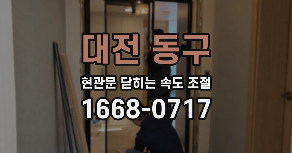대전 동구 현관문 닫히는 속도 조절