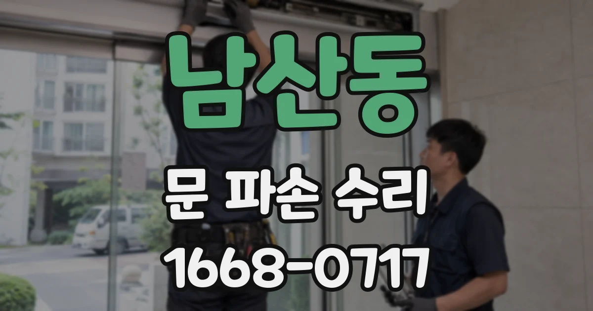 남산동 문 파손 수리